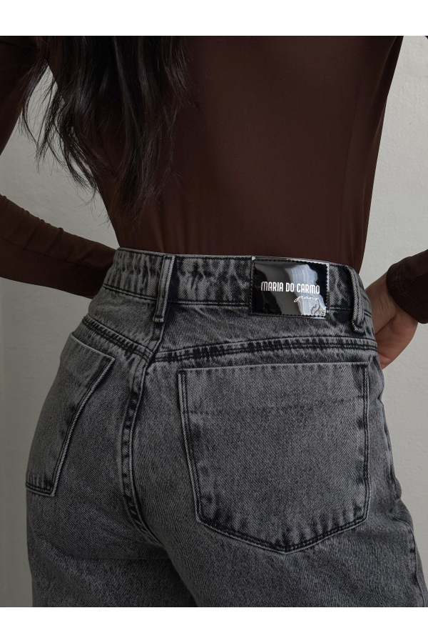 CALÇA WIDE LEG PRETO ESTONADO 604-4