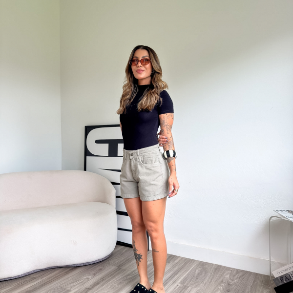 SHORT MOM COLLOR 136-4 VERDE OLIVA