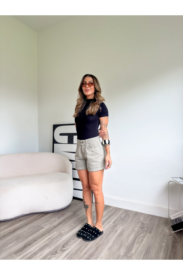 SHORT MOM COLLOR 136-4 VERDE OLIVA